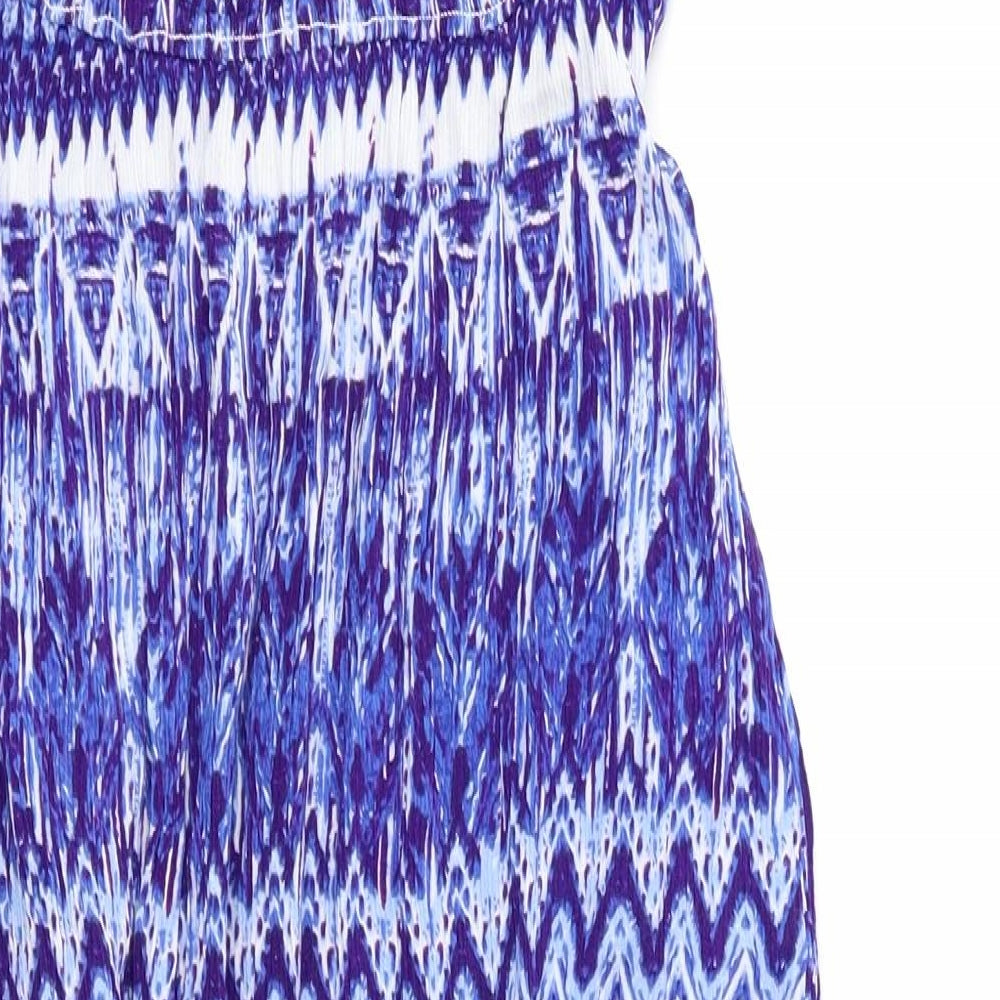 A Drew Womens Blue Striped Fit & Flare Size S