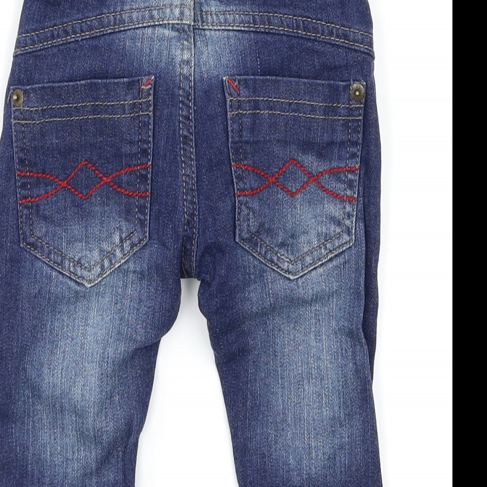Minoti Boys Blue Cargo Jeans Size 6-9 Months