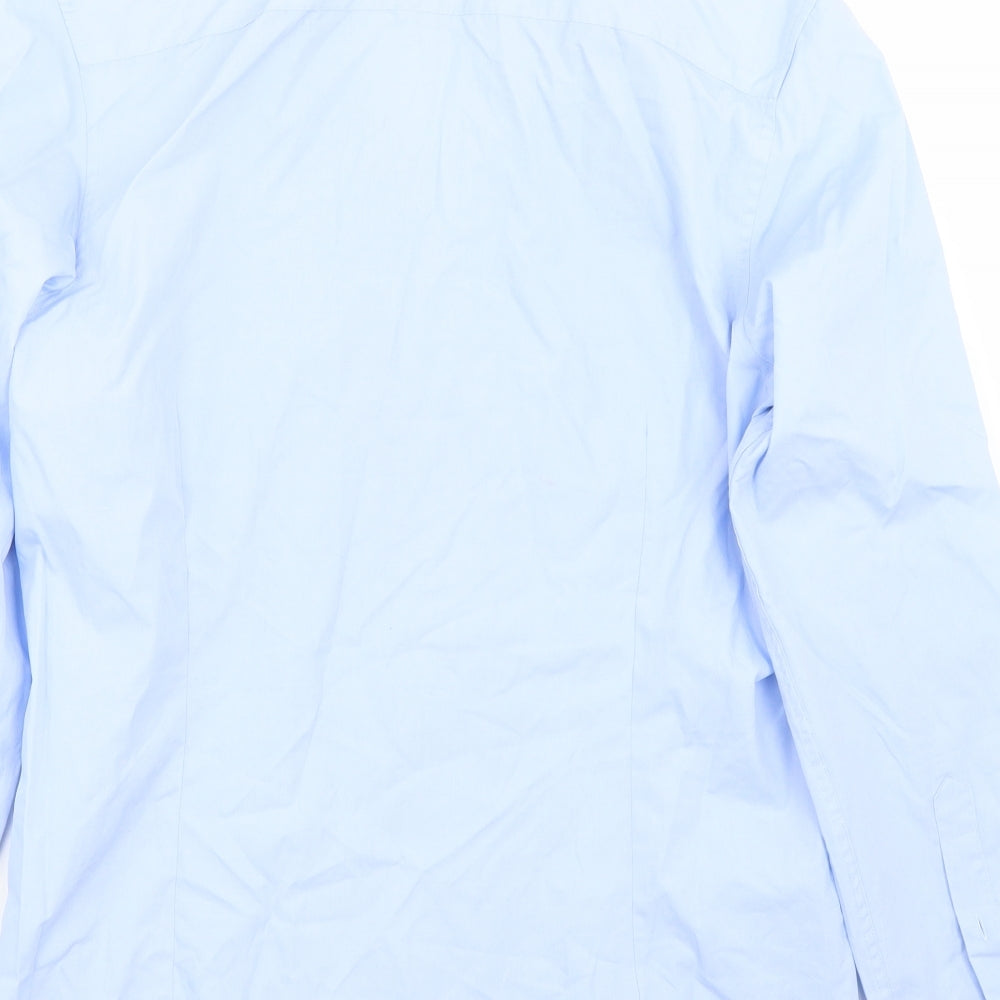 Burton Mens Blue Canvas Button-Up Size 15.5