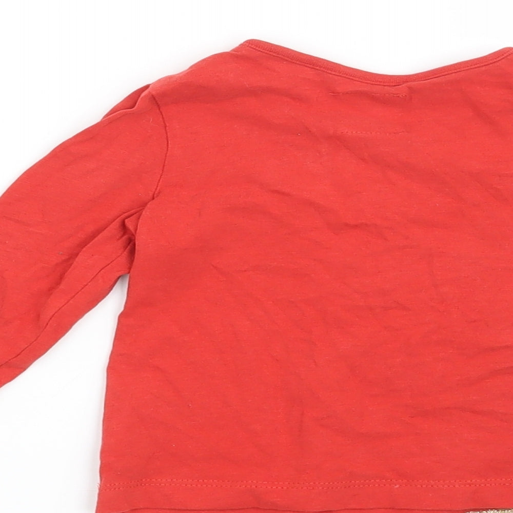 George Girls Red Basic T-Shirt Size 12-18 Months - Christmas Best Present Ever