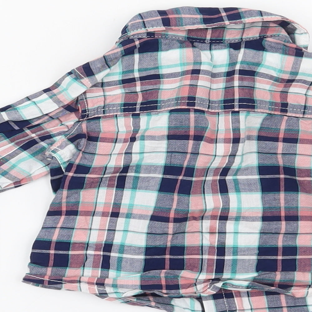 Carters Boys Blue Check Basic Button-Up Size 3-6 Months