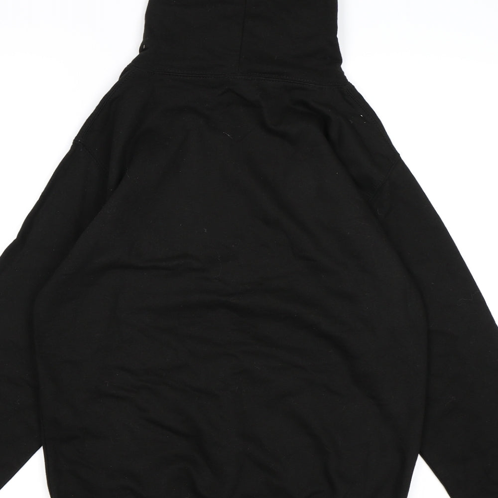 the smiler Mens Black Jersey Pullover Hoodie Size S - Alton Towers