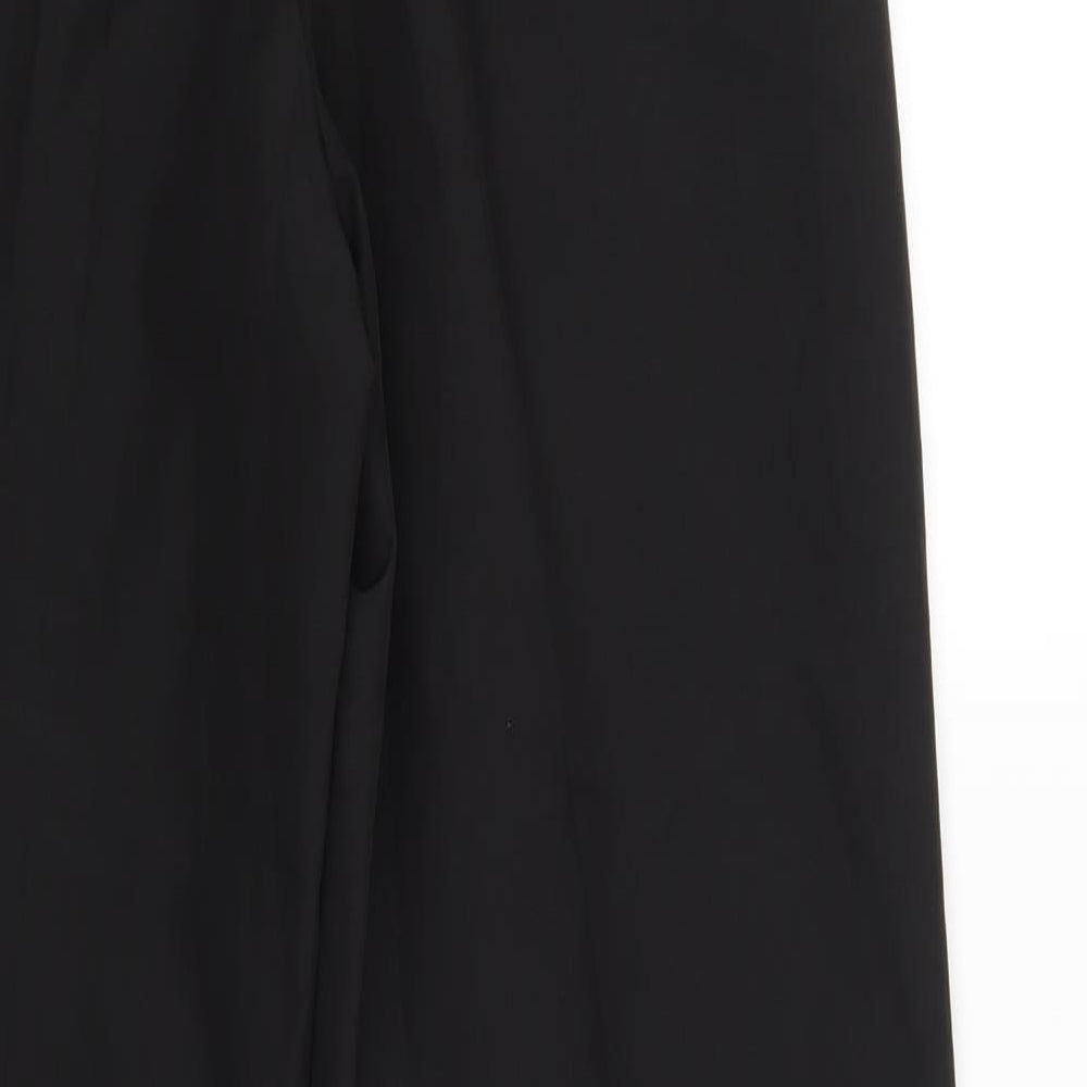 Preworn Mens Black Windbreaker Trousers Size 28 in L30 in - Elastic Waist