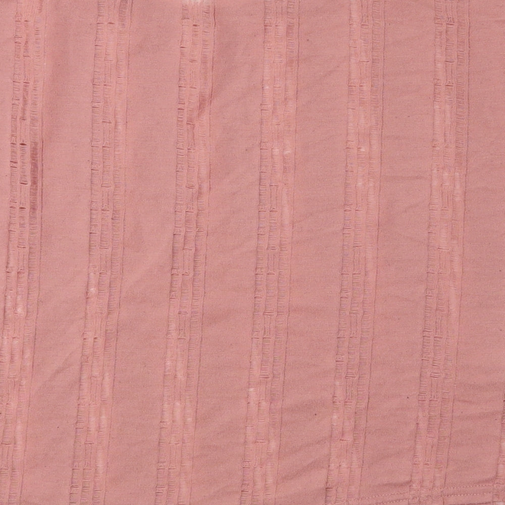New Look Womens Pink Basic T-Shirt Size 14 - distressed