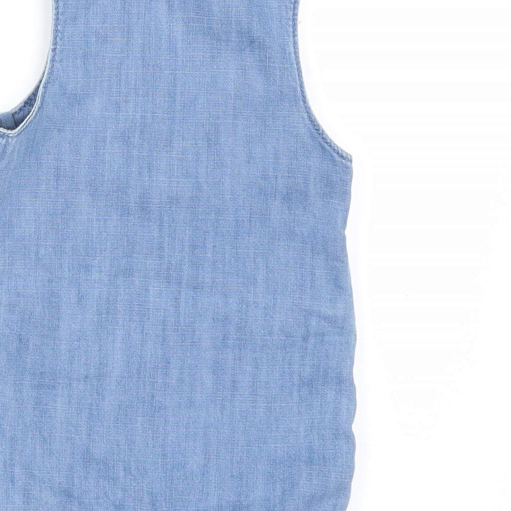 Marks and Spencer Baby Black Denim Dungaree One-Piece Size 0-3 Months