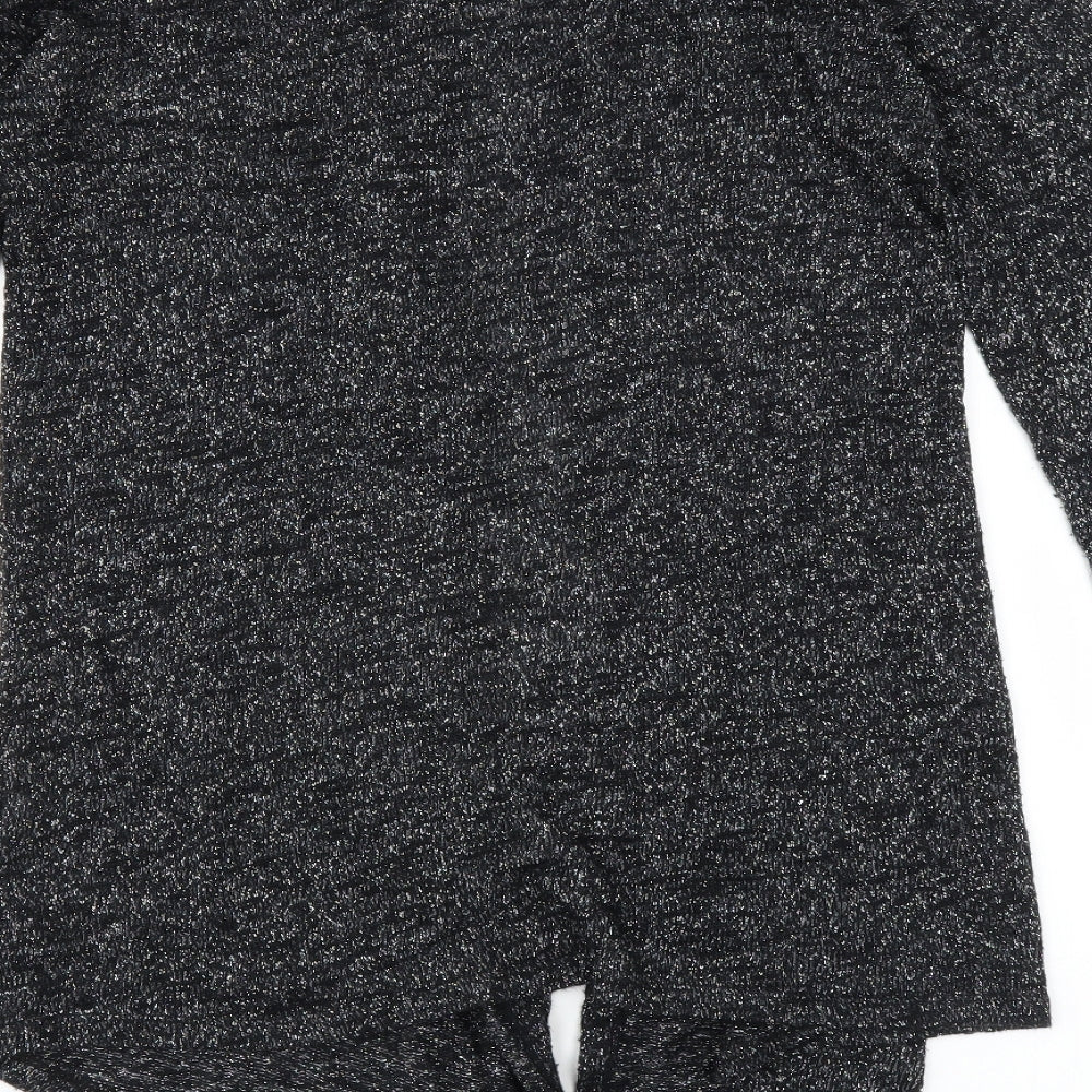 H&M Girls Grey Cardigan Jumper Size 12-13 Years - glittery