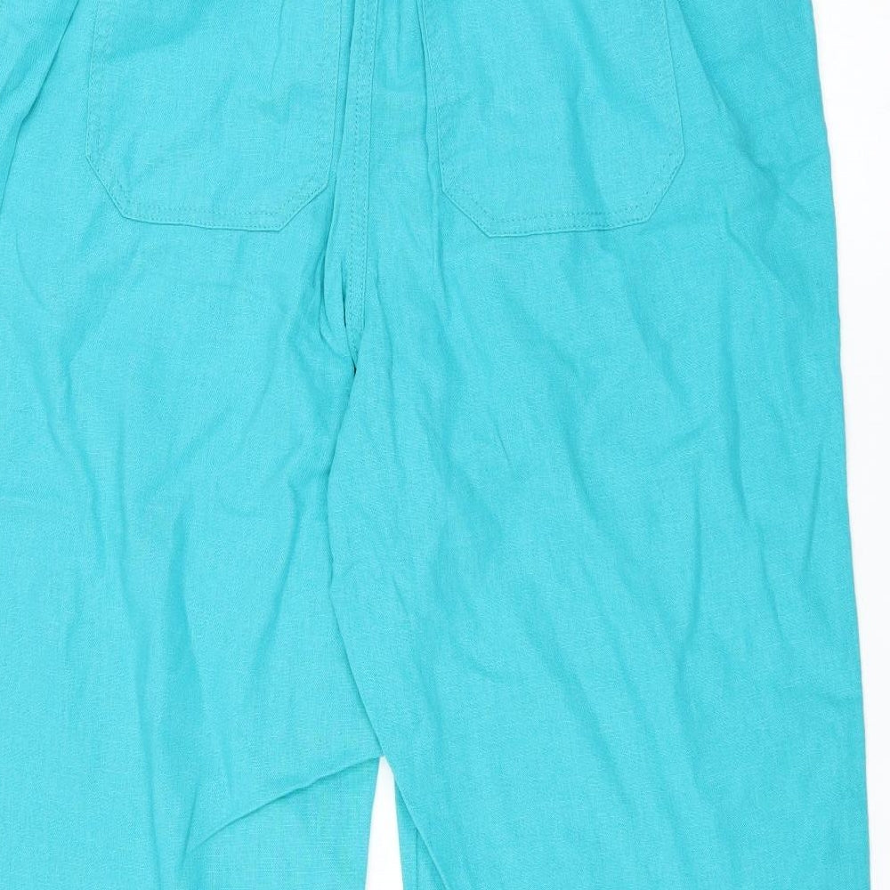 Sainsburys Womens Blue Trousers Size 12 L21 in - cropped