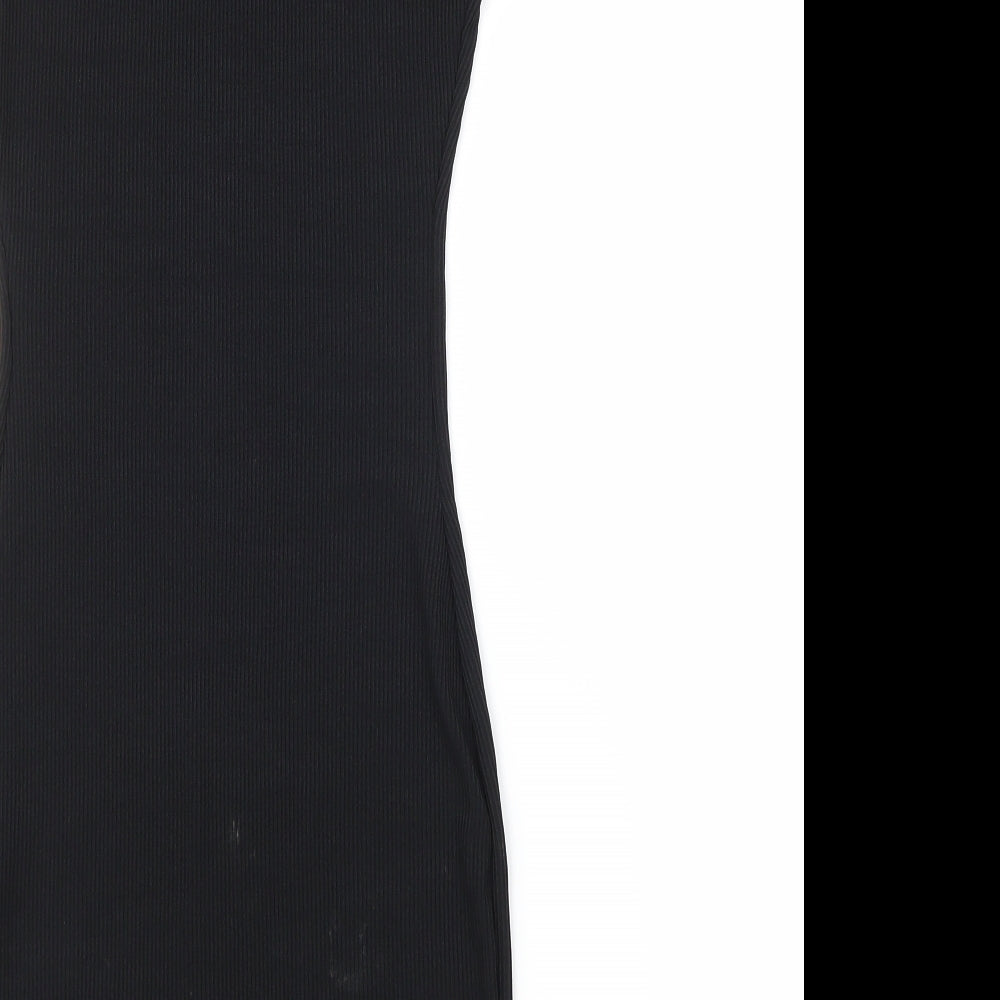 PRETTYLITTLETHING Womens Black Knit Bodycon Size 10