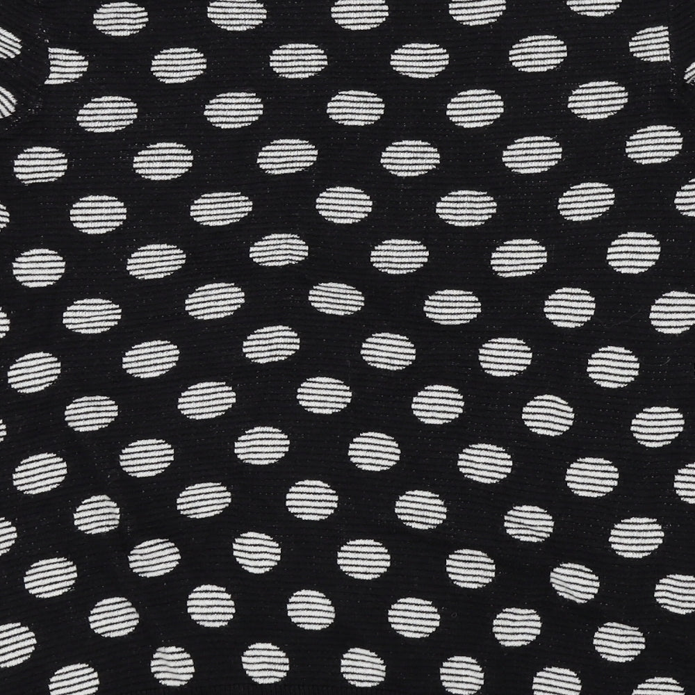 aniston Womens Black Polka Dot Pullover Jumper Size 10