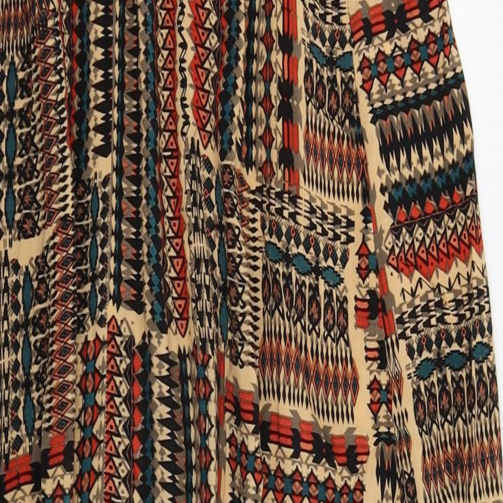 New Look Womens Multicoloured Geometric Fit & Flare Size 12