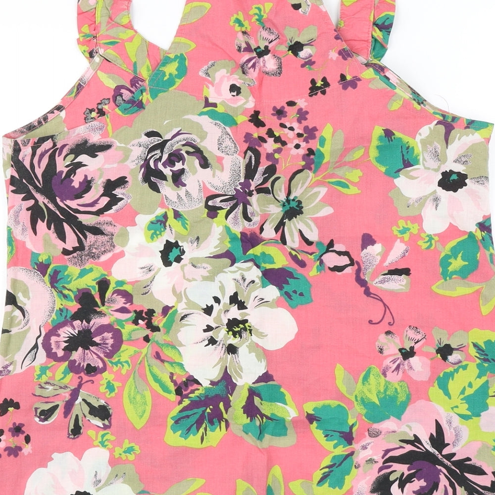 NEXT Womens Pink Floral Basic Blouse Size 10