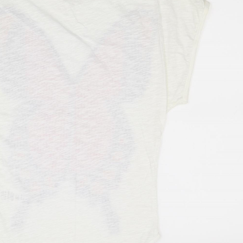 F&F Girls White Basic Polo Size 11 Years - Butterfly print