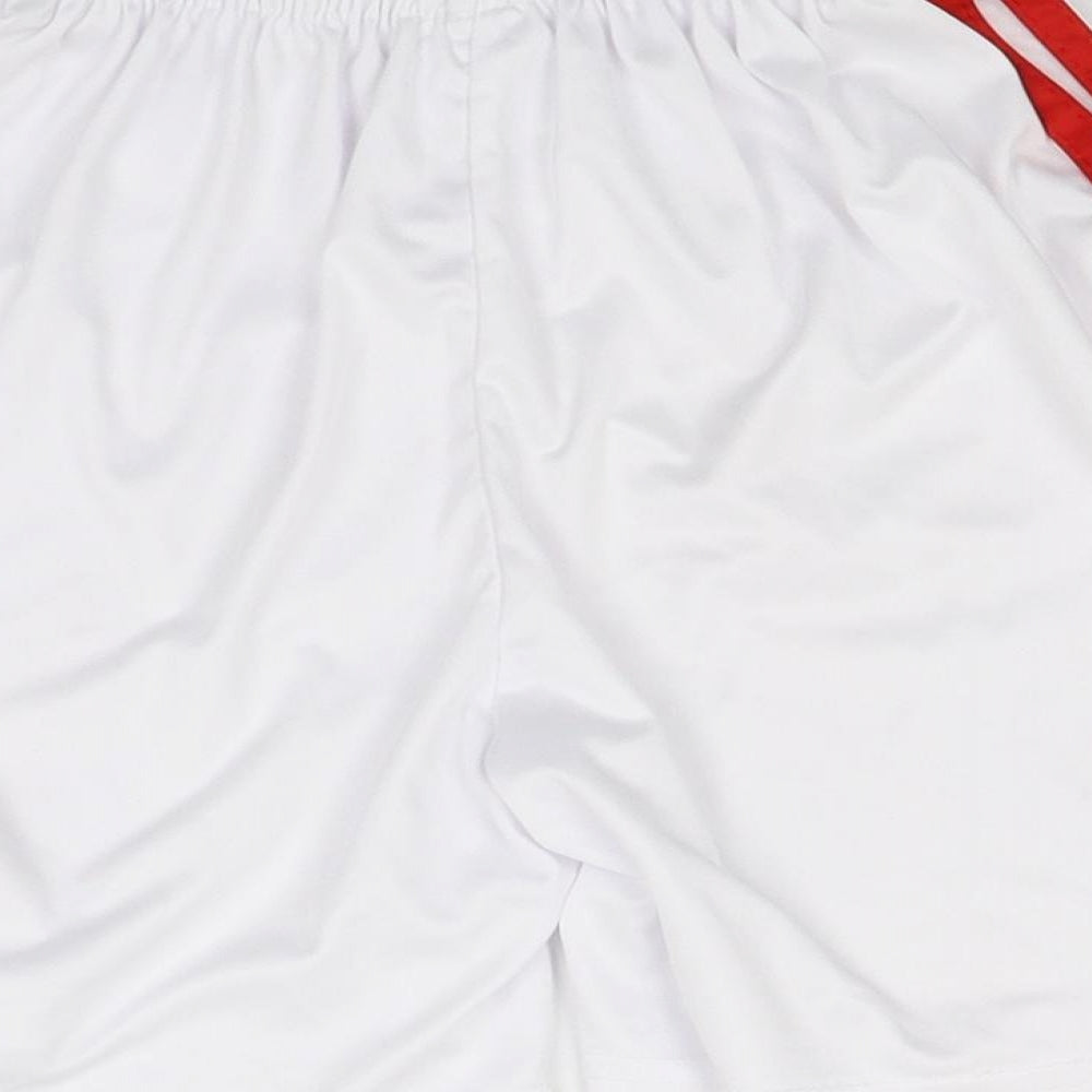 adidas Boys White Striped Utility Shorts Size 12 Years
