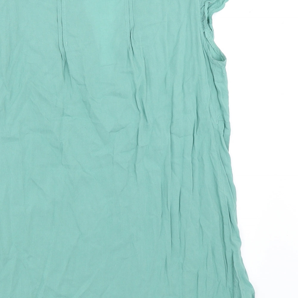 New Look Womens Green Basic Blouse Size 10