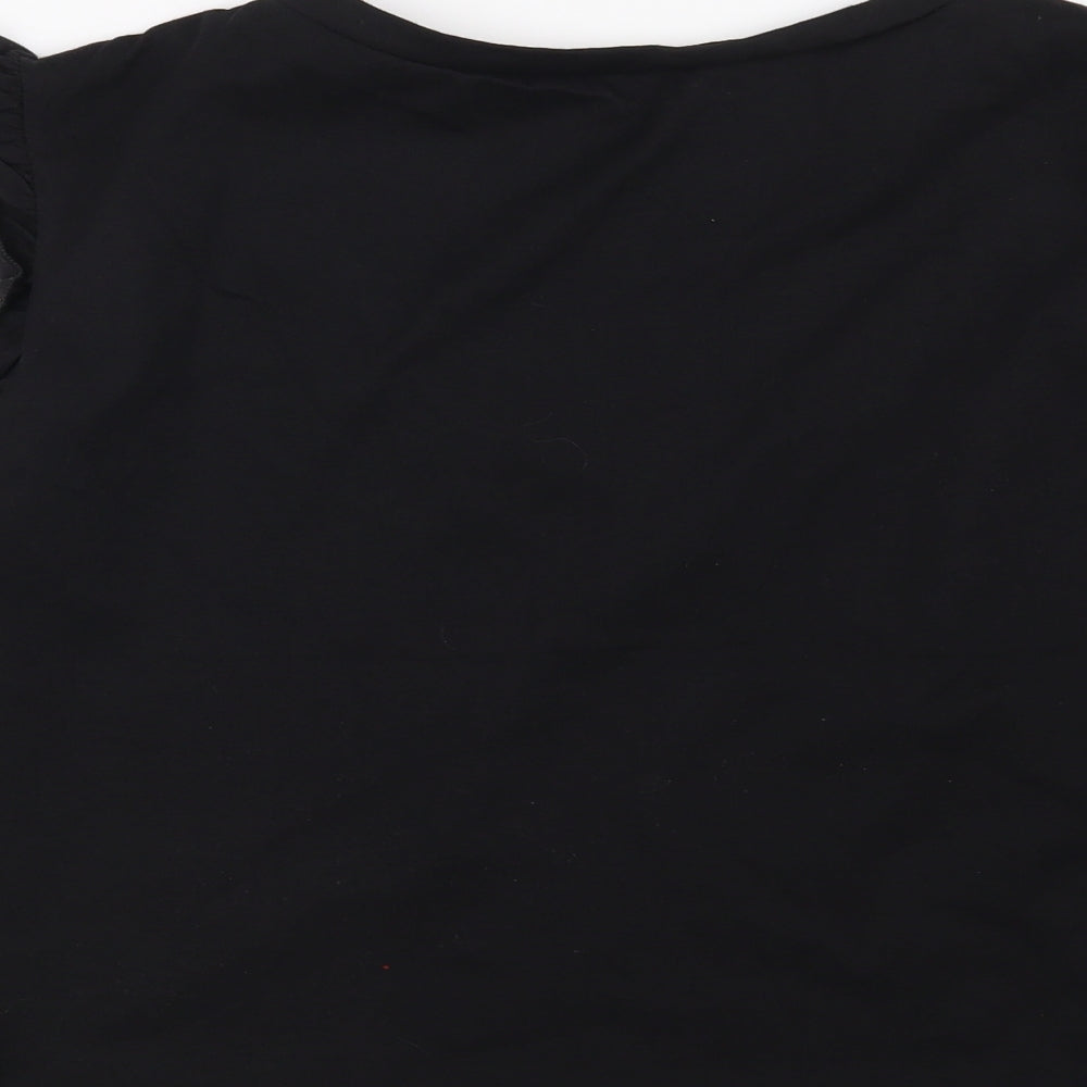 SheIn Womens Black Basic T-Shirt Size L