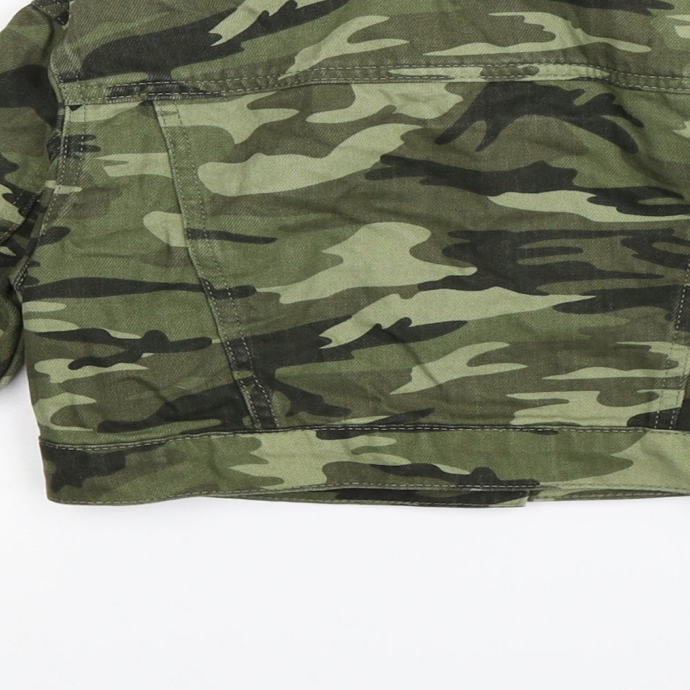 New Look Girls Multicoloured Camouflage Denim Jacket Size 10-11 Years
