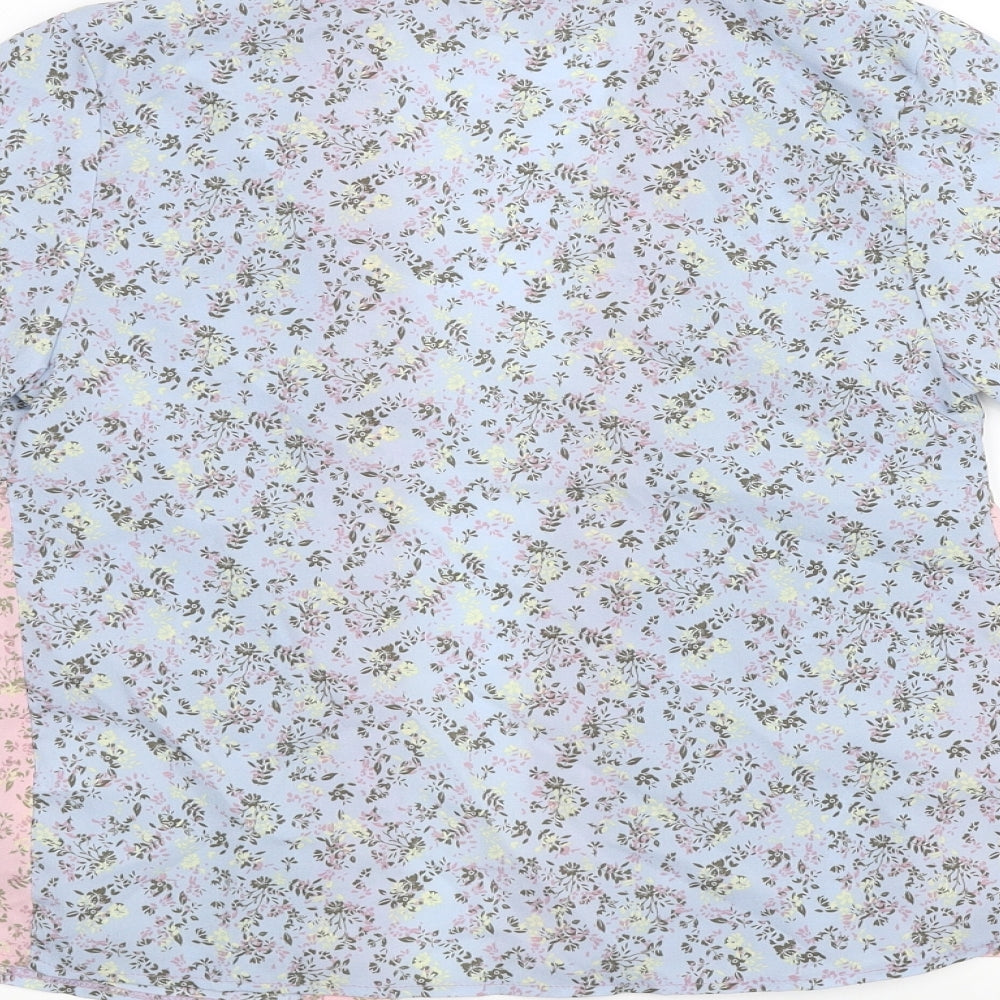 F&F Girls Blue Floral Cardigan Jumper Size 10-11 Years