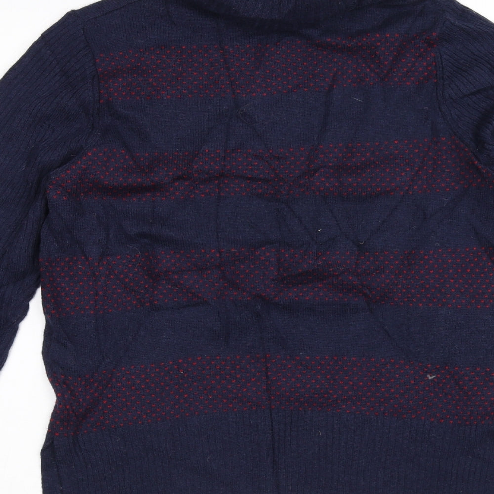 Marks and Spencer Womens Blue Striped Pullover Jumper Size 12