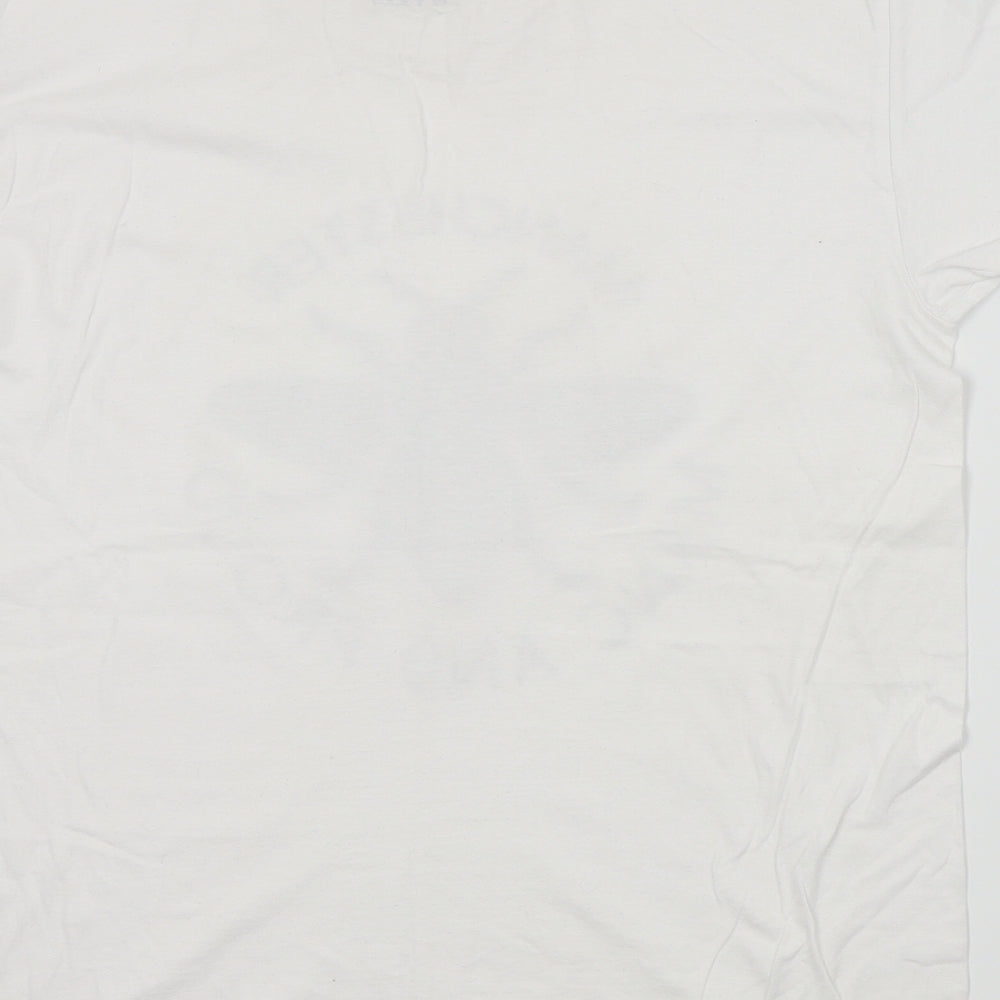 printopolis Mens White T-Shirt Size M - Manchester bee