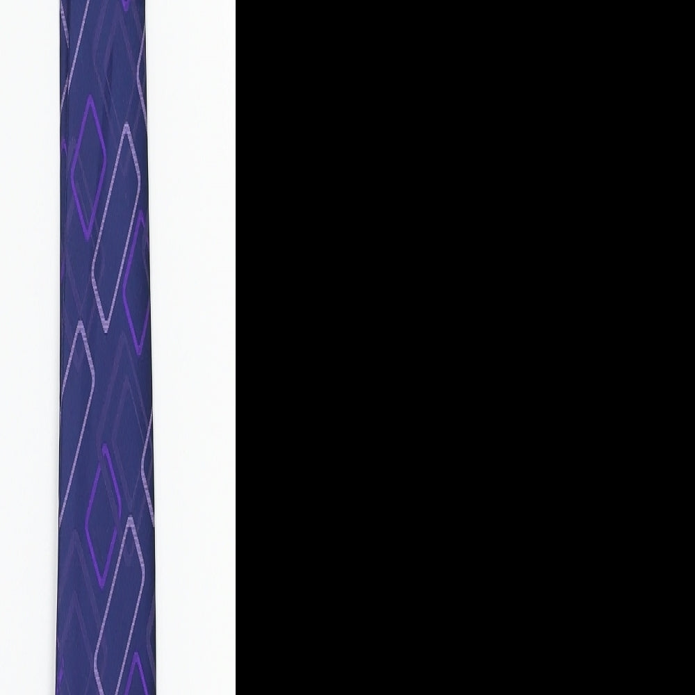 Primark Blue Geometric Pointed Tie One Size