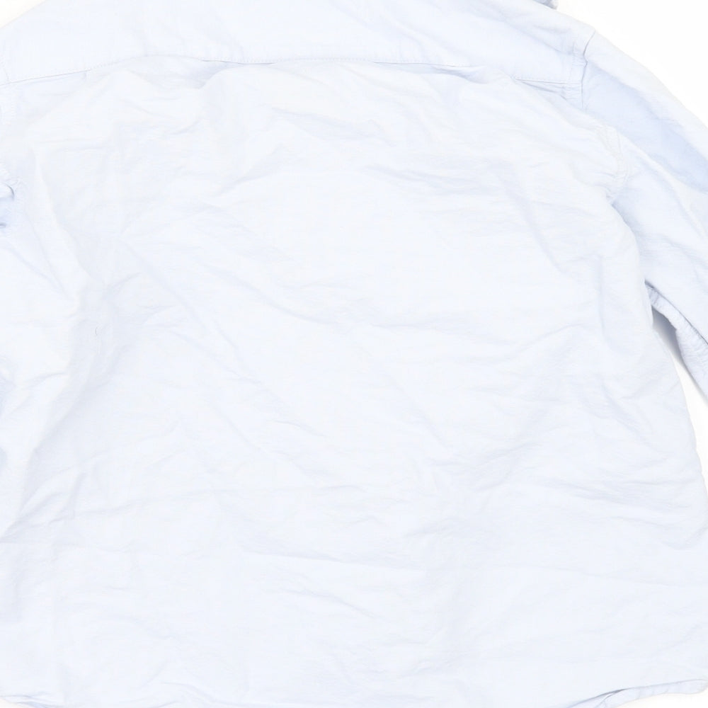 George Boys Blue Basic Button-Up Size 11-12 Years