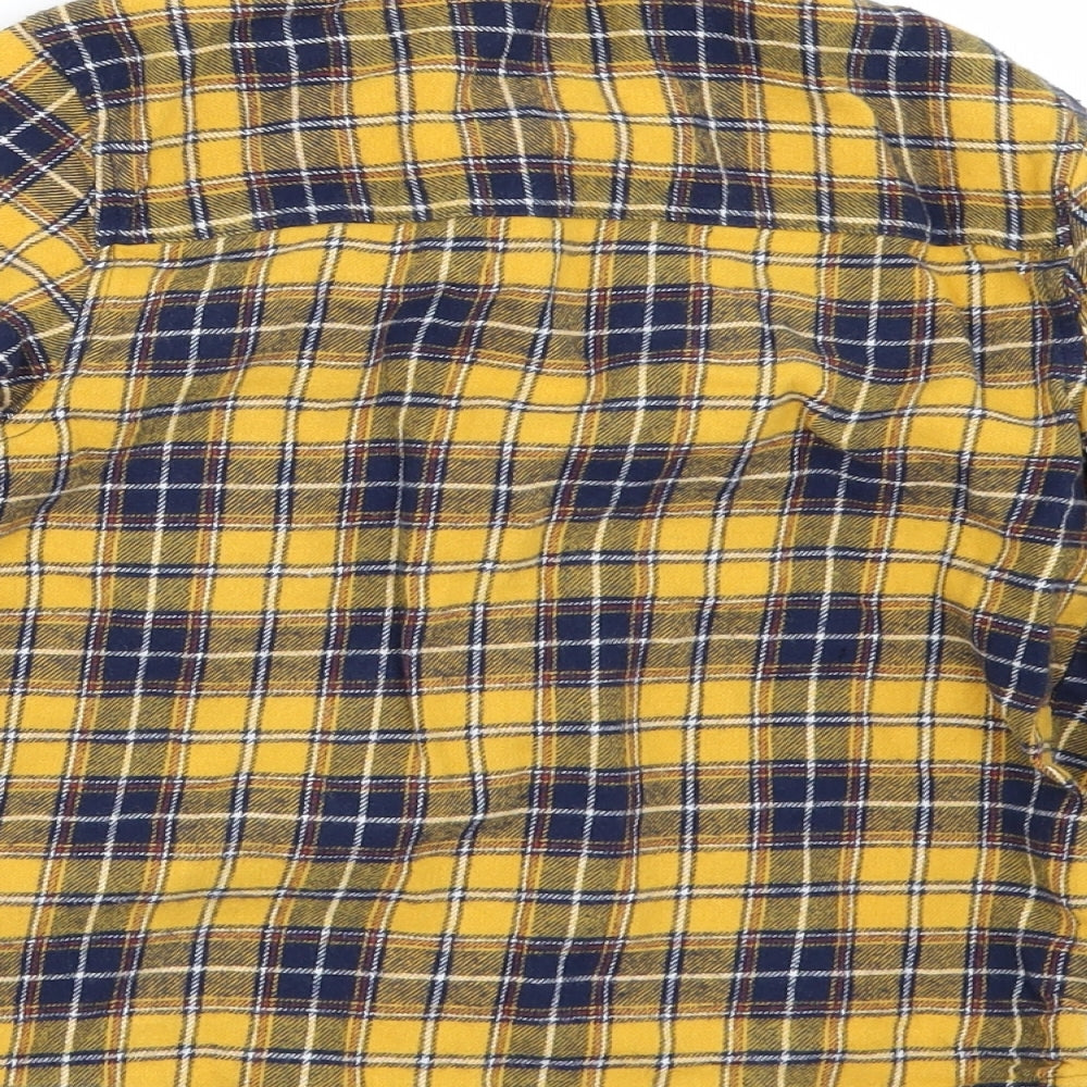 Primark Boys Yellow Check Basic Button-Up Size 6-7 Years