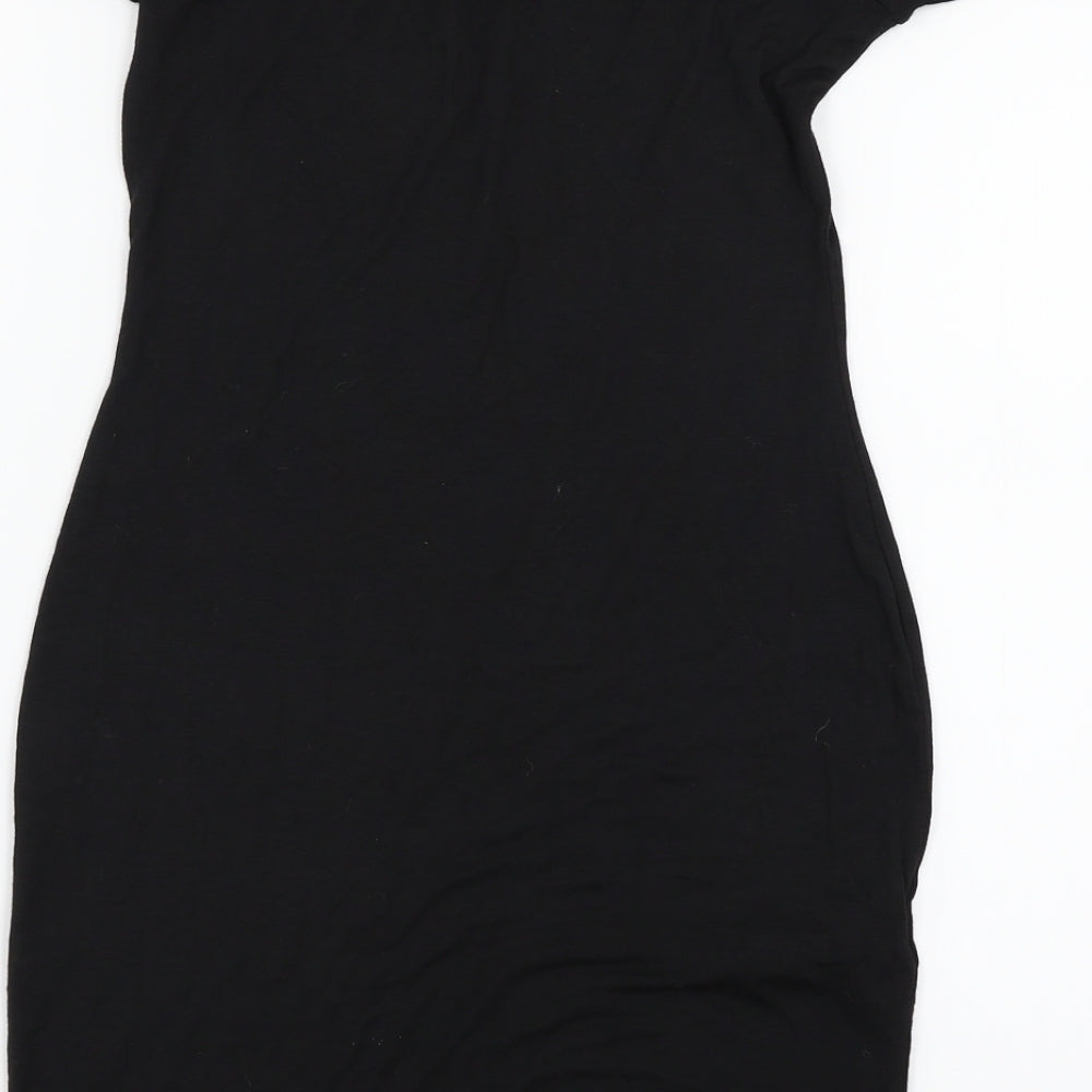 Boohoo Womens Black Basic T-Shirt Size 8