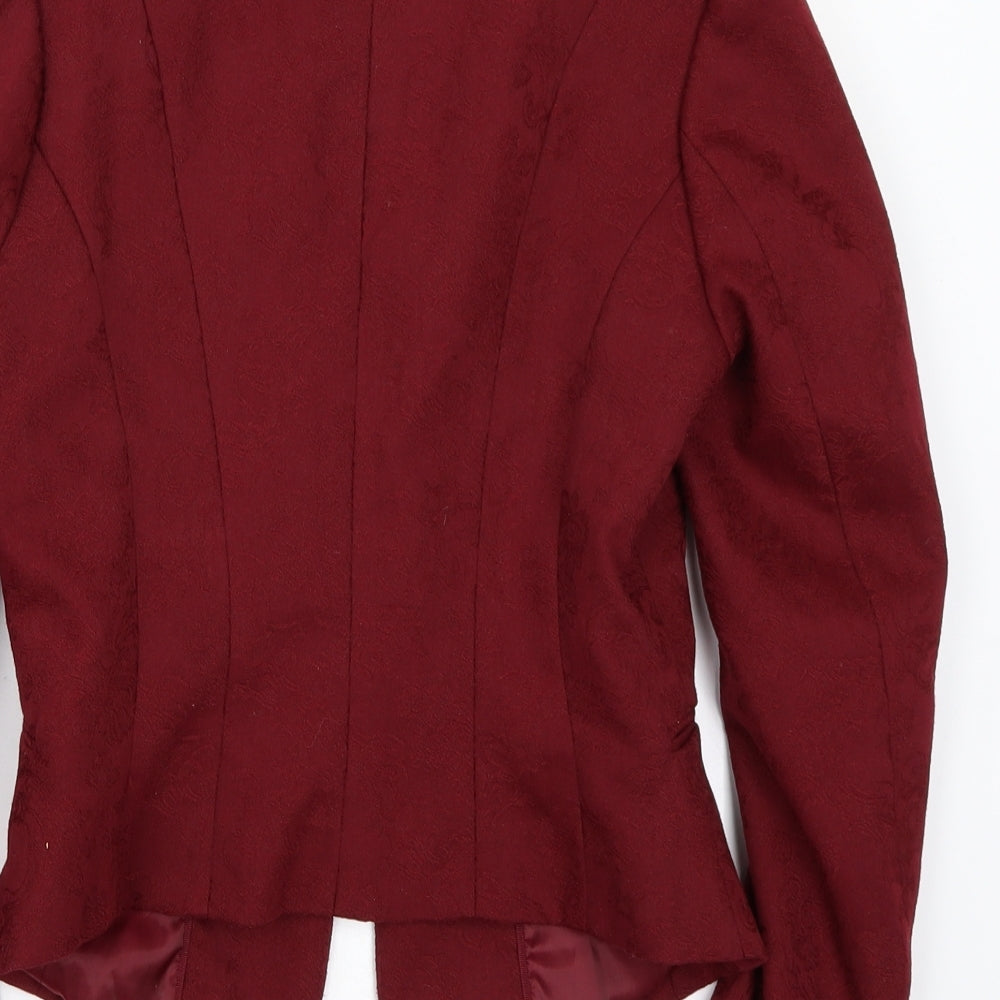 H&M Womens Red Jacket Blazer Size 4