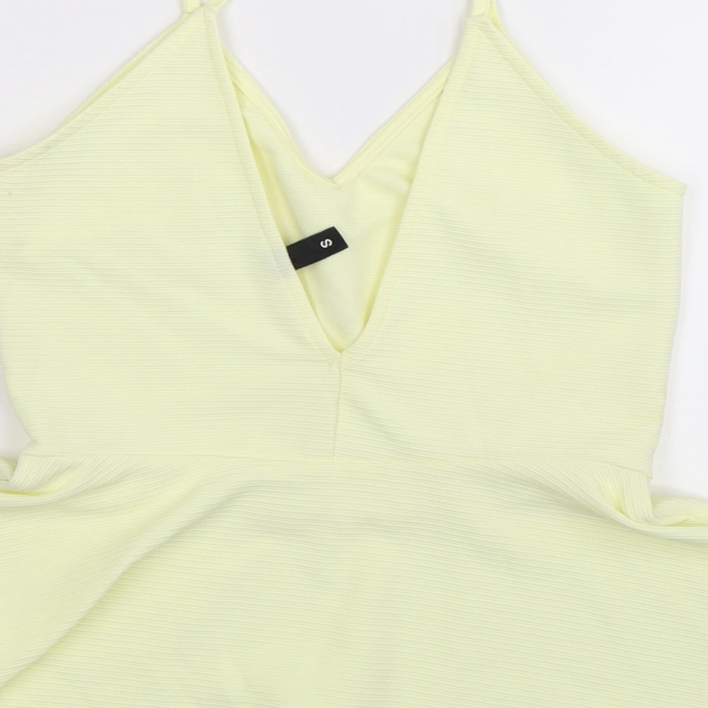 Divided Womens Yellow Basic Tank Size S
