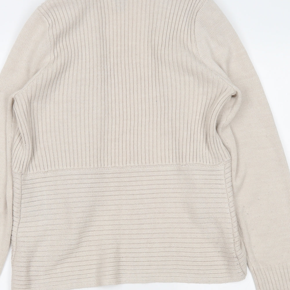 H&M Womens Beige Wrap Jumper Size M