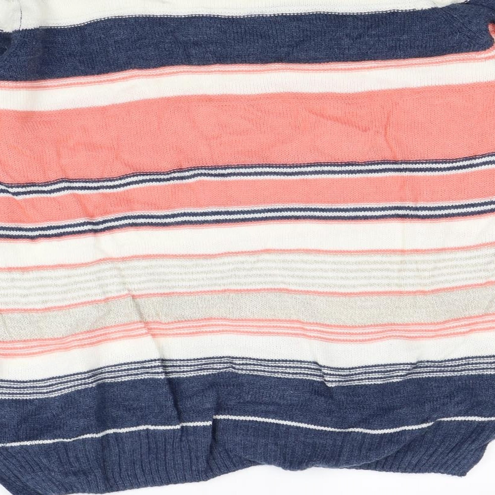 Isle Womens Multicoloured Striped Pullover Jumper Size L