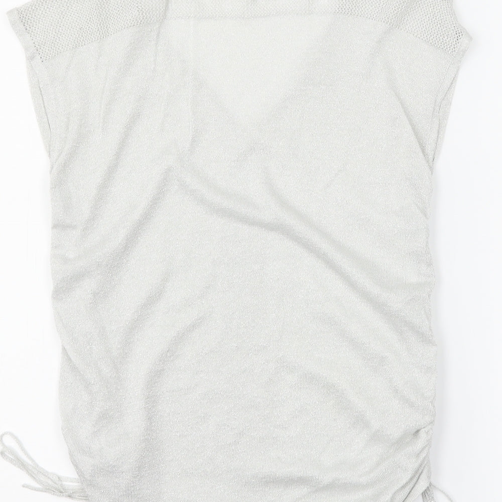 NEXT Womens Silver Basic T-Shirt Size 6