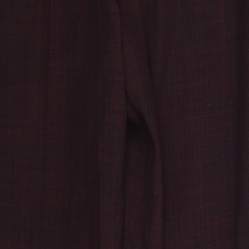 M&S Womens Red Trousers Size 12 L28 in - Stretch waistband