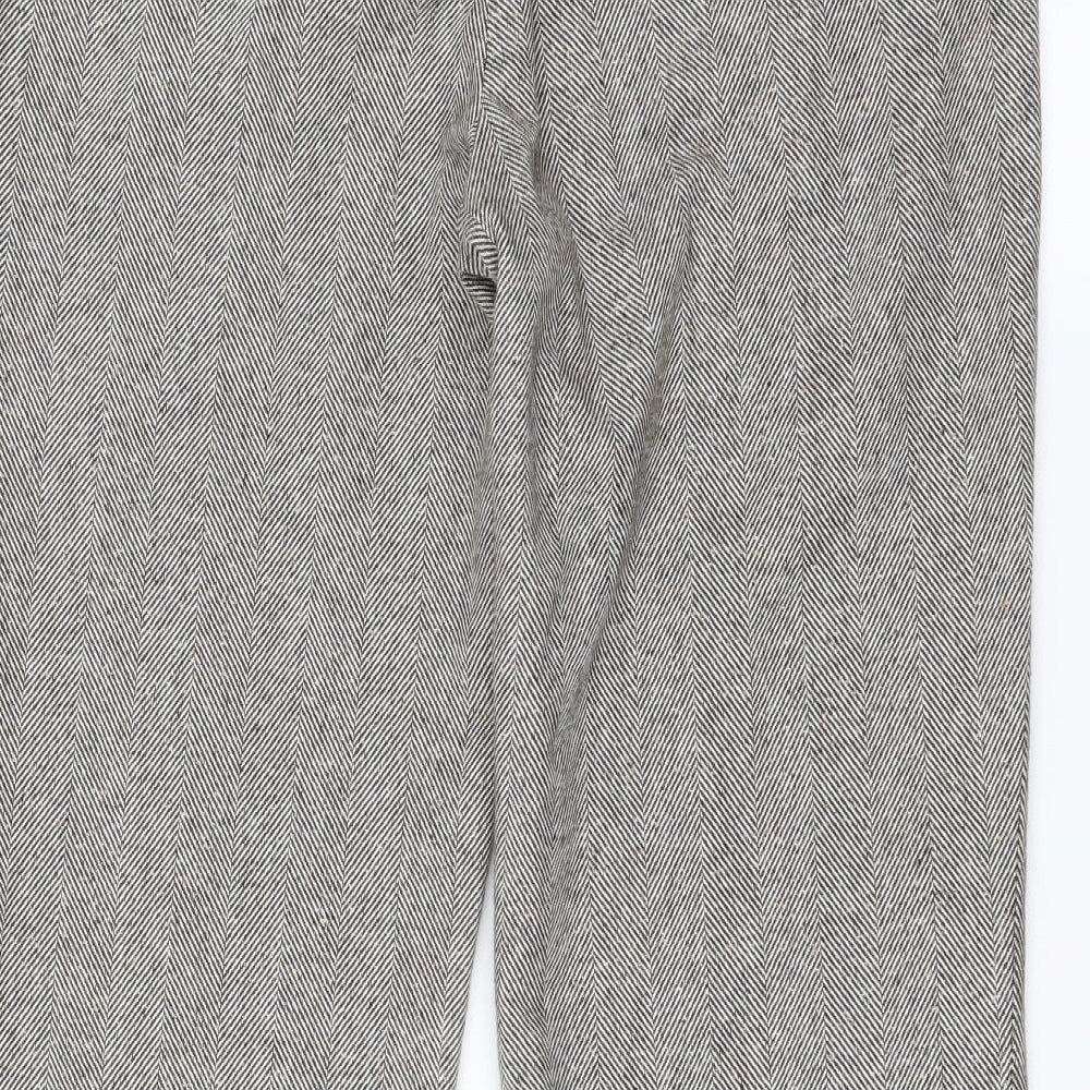 AMARANTO Womens Beige Trousers Size 10 L27 in - bootcut