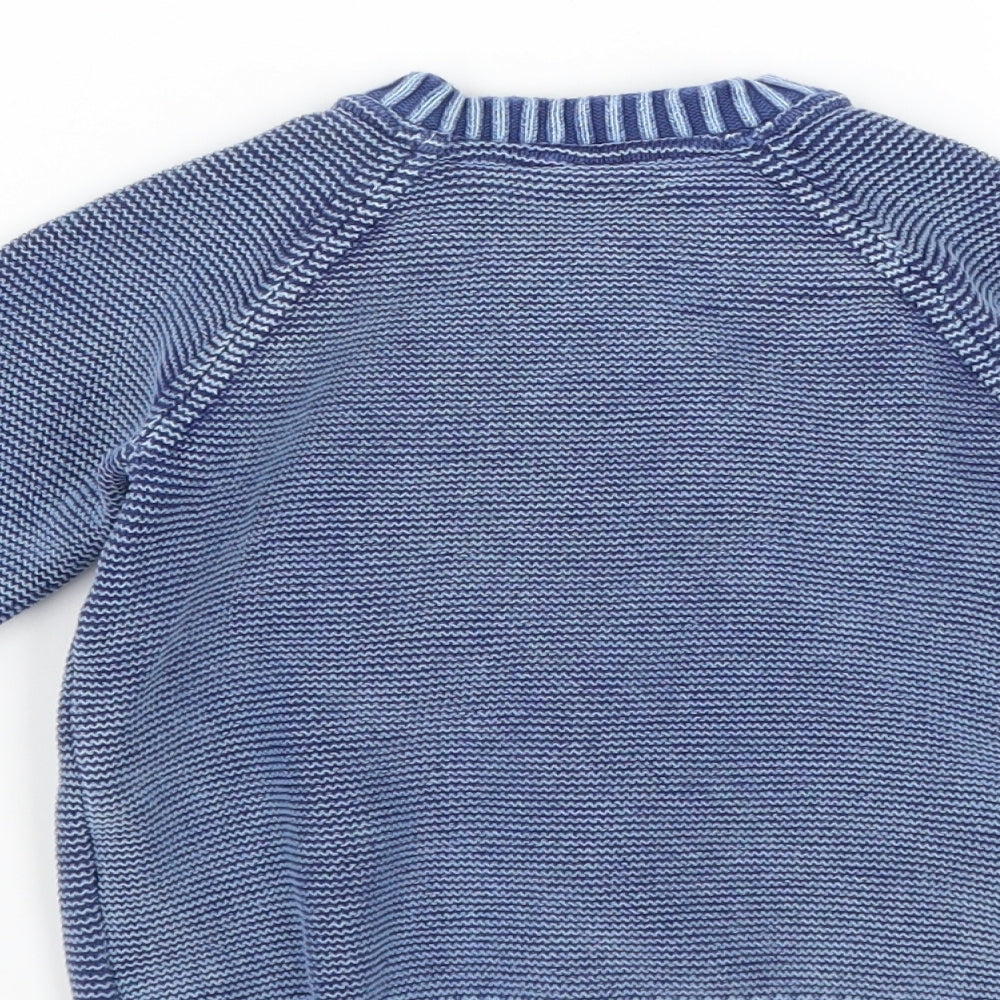 F&F Boys Blue Cardigan Jumper Size 12-18 Months