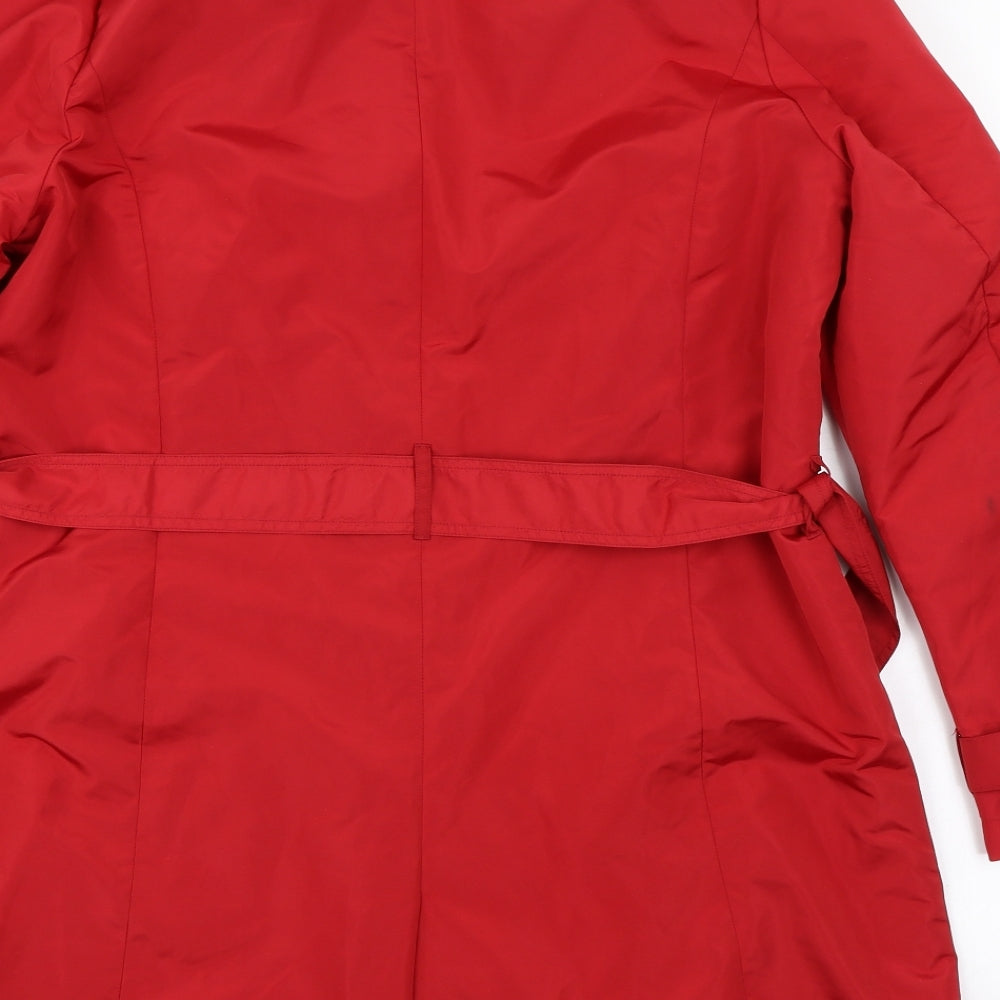 Damart Womens Red Jacket Coat Size 14