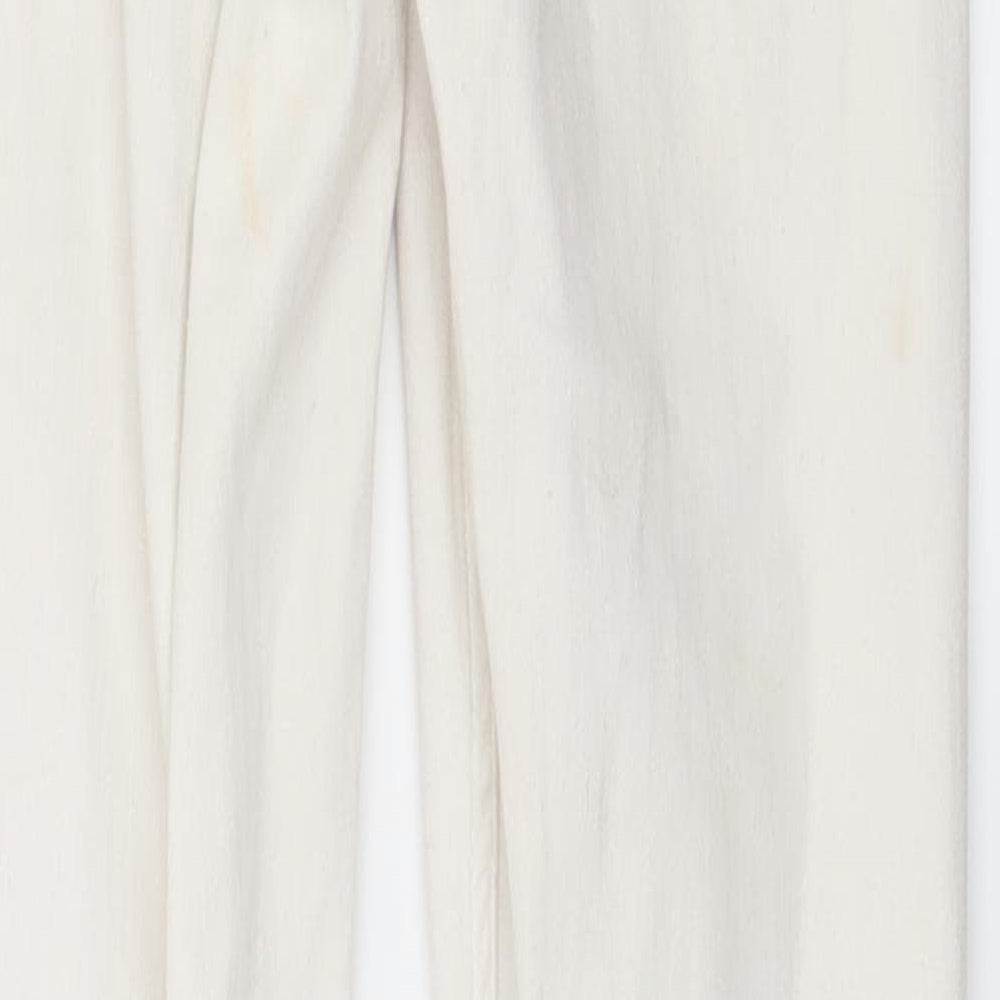 Topshop Womens Ivory Denim Skinny Jeans Size 26 in L28 in