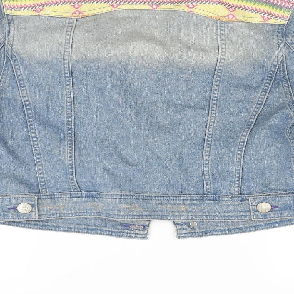 By Henry Holland Womens Blue Denim Jacket Coat Size 16