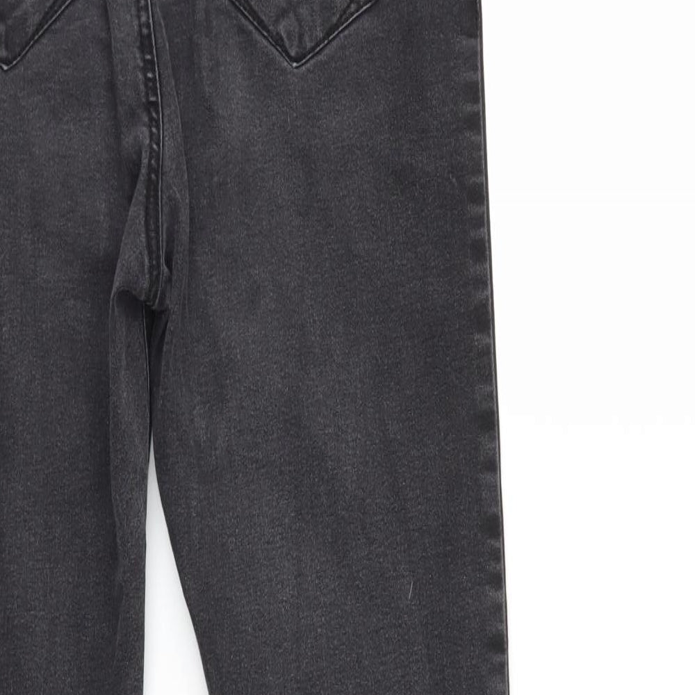 Denim & Co. Womens Grey Denim Skinny Jeans Size 14 L26 in
