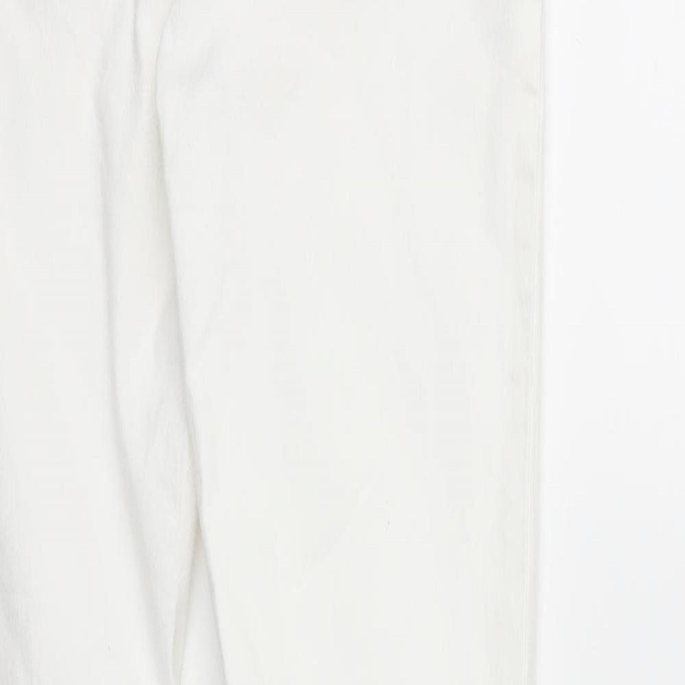 Zara Womens White Denim Skinny Jeans Size 12 L25 in