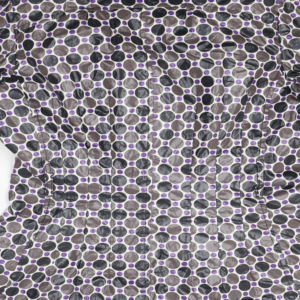 DEPT Womens Brown Polka Dot Rain Coat Coat Size XS