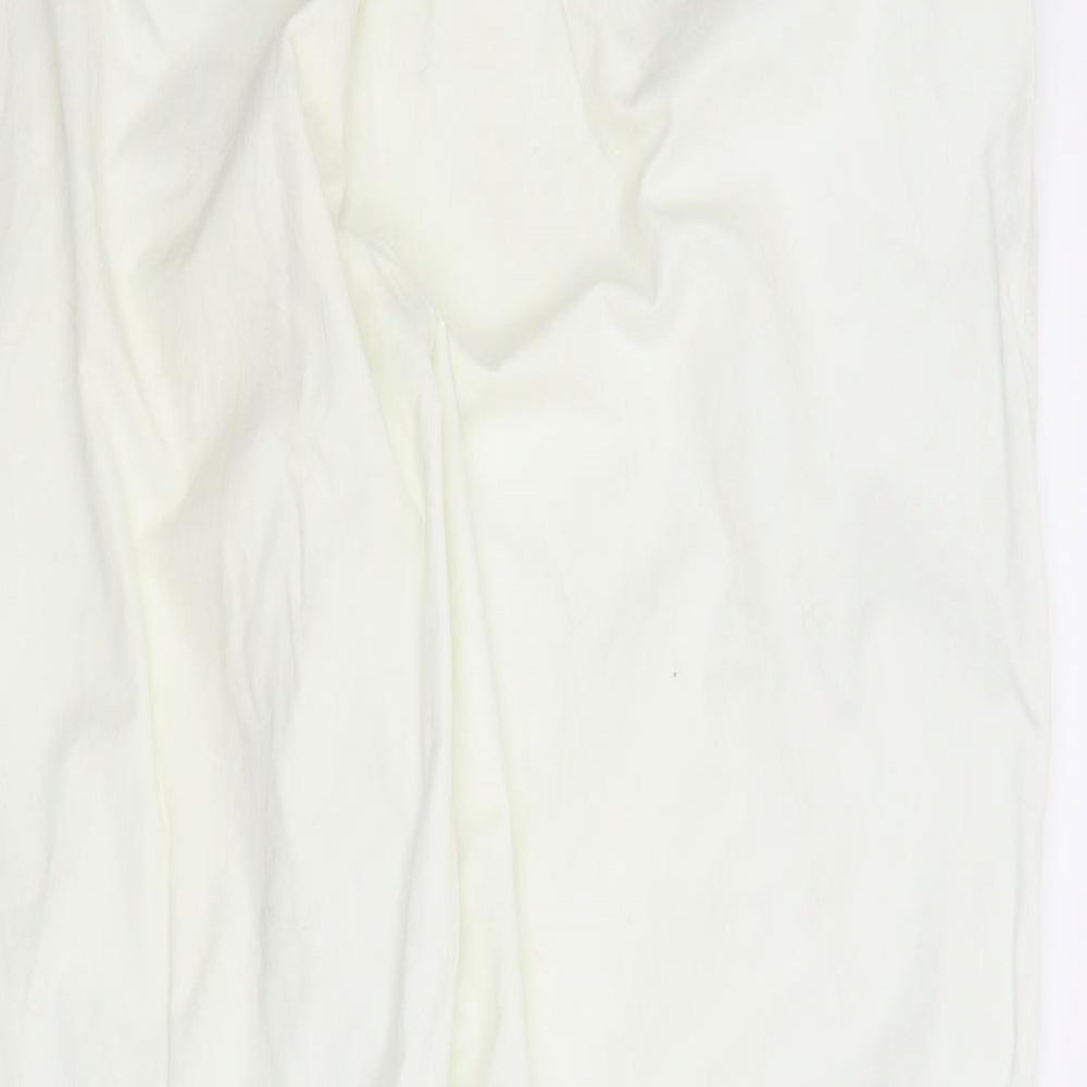 Preworn Womens White Capri Trousers Size 2XL L28 in