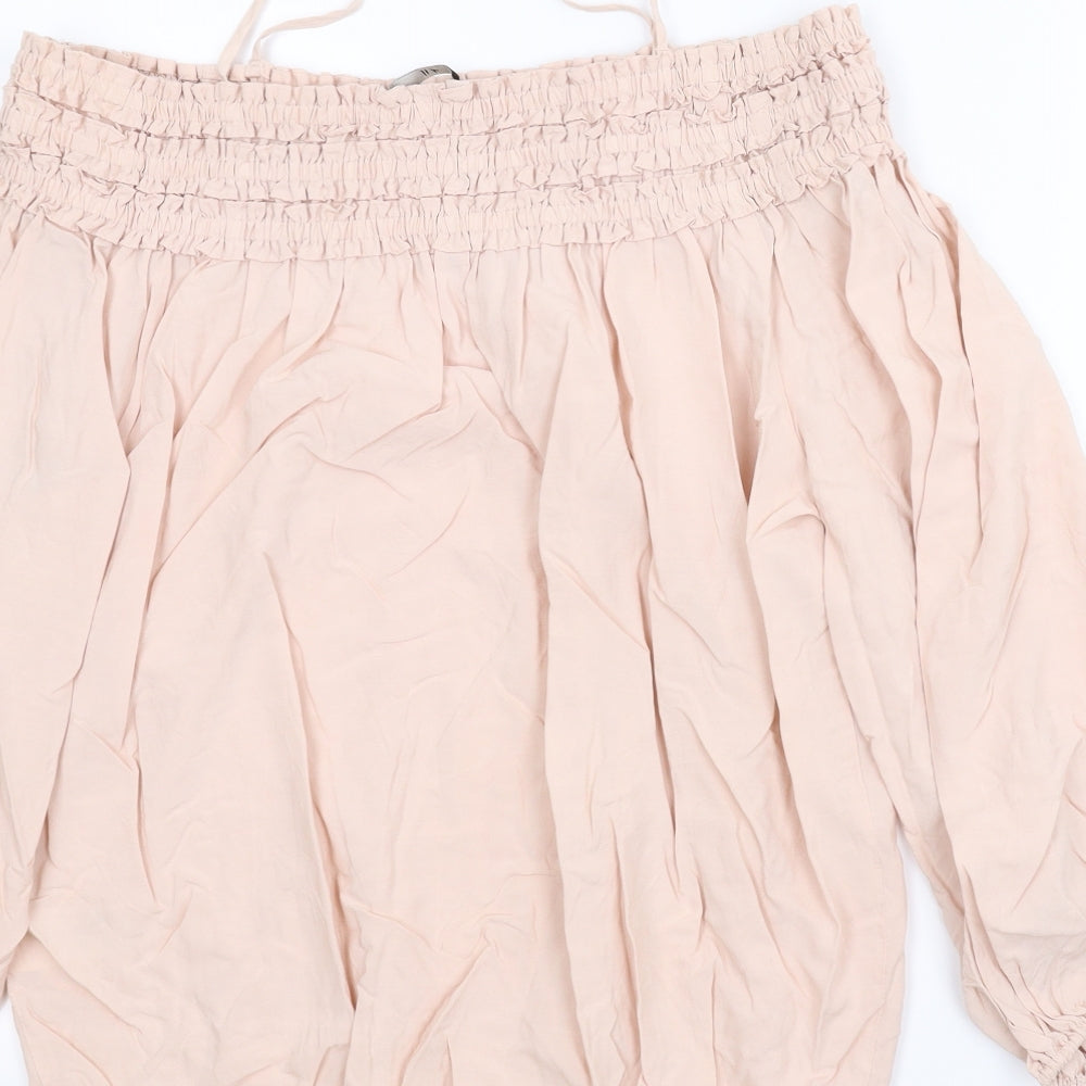 H&M Womens Pink Basic Blouse Size 8