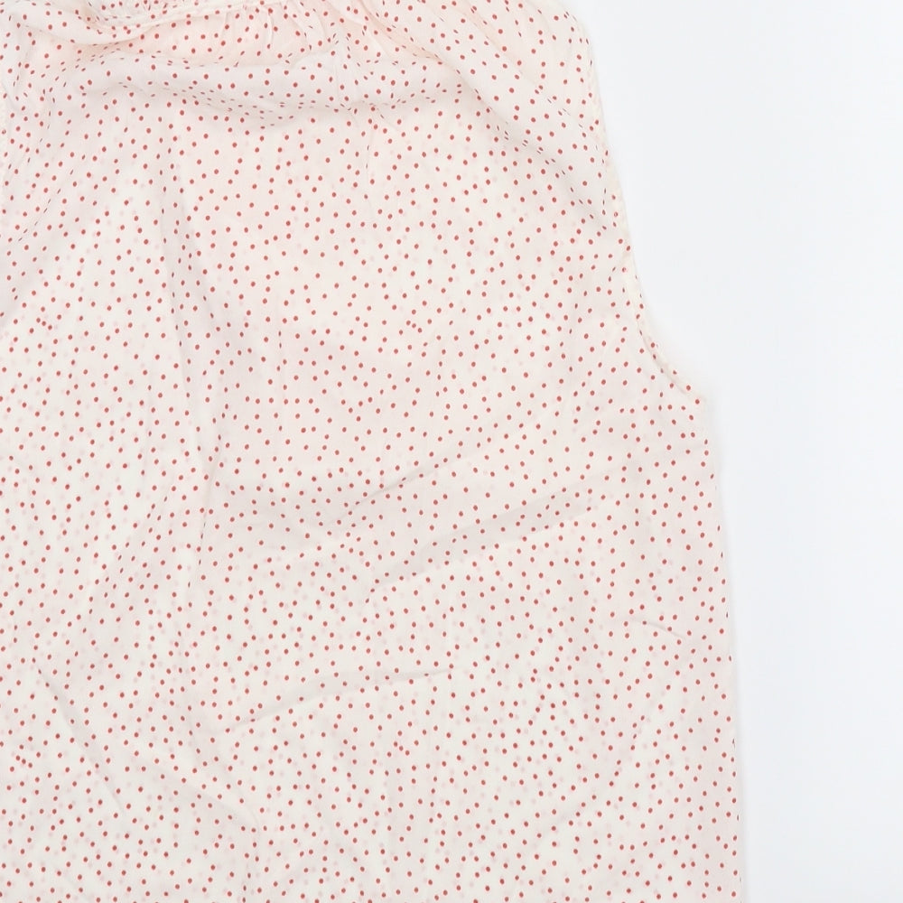 New Look Womens White Basic Blouse Size 10 - Spotted