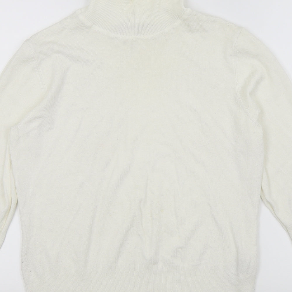 Betty Barclay Womens White Basic T-Shirt Size 14