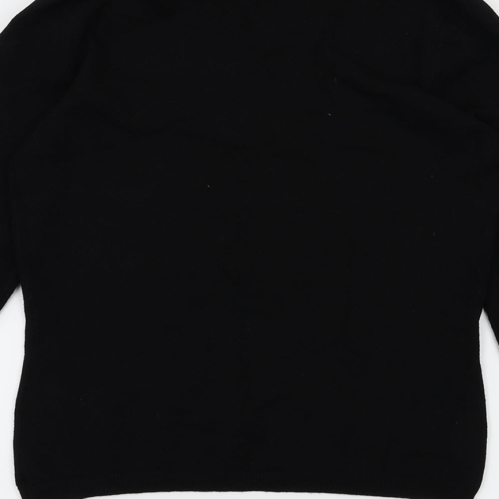M&S Womens Black Basic T-Shirt Size 8