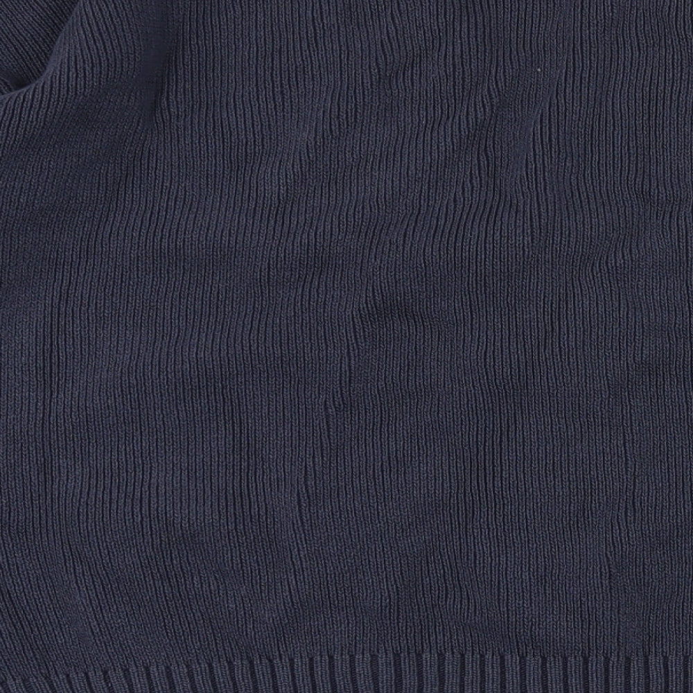 Carson Womens Blue Argyle/Diamond Cardigan Jumper Size M