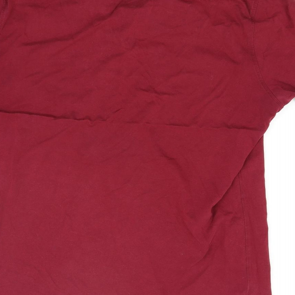 Uniqlo Mens Red Jacquard Polo Size XL