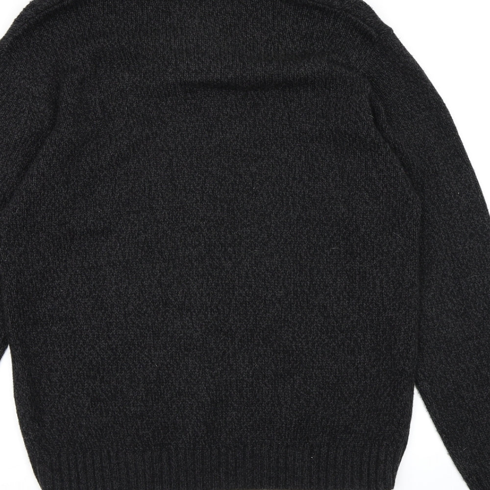 ACW85 Mens Grey Knit Pullover Jumper Size M