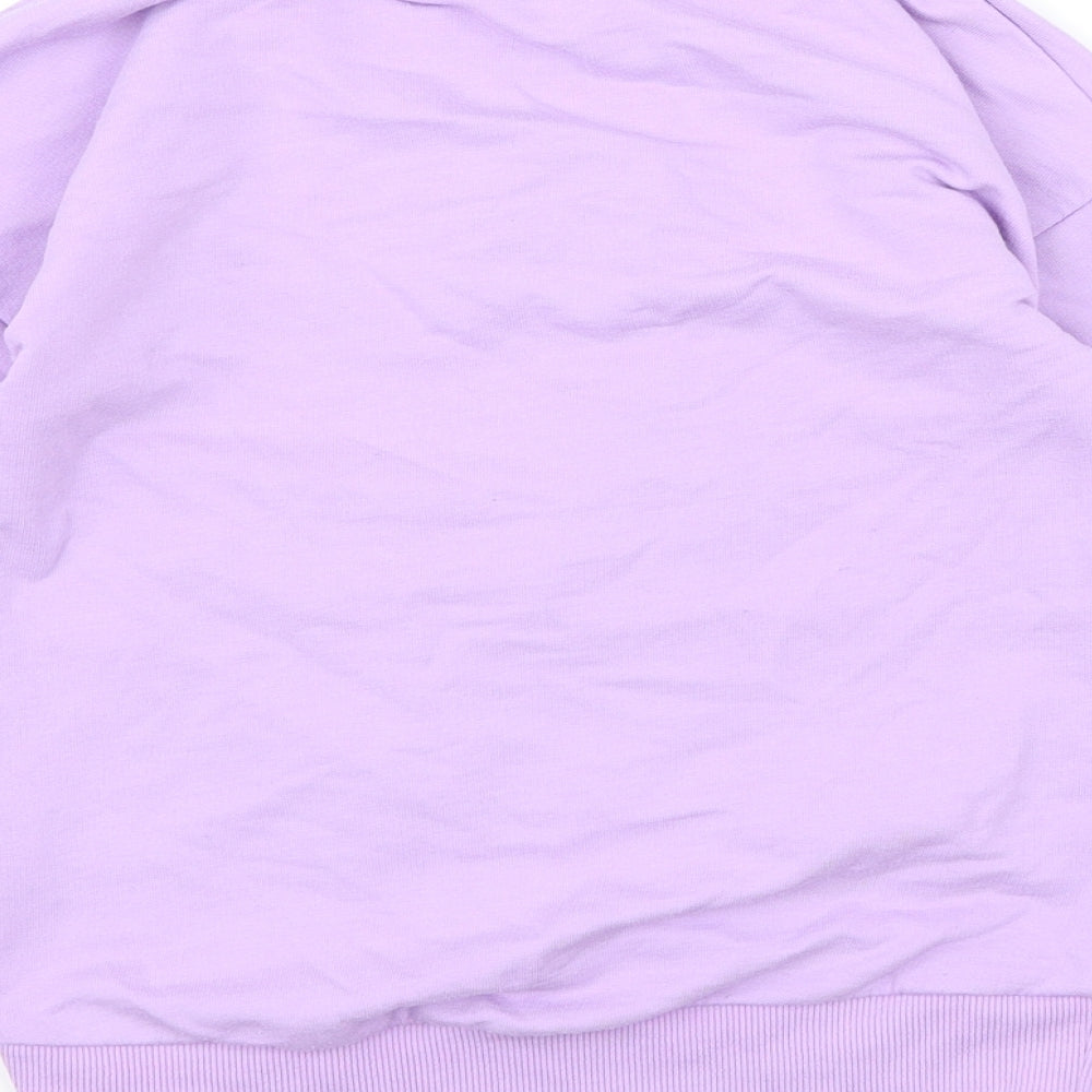NEXT Girls Purple Jersey Pullover Sweatshirt Size 7 Years